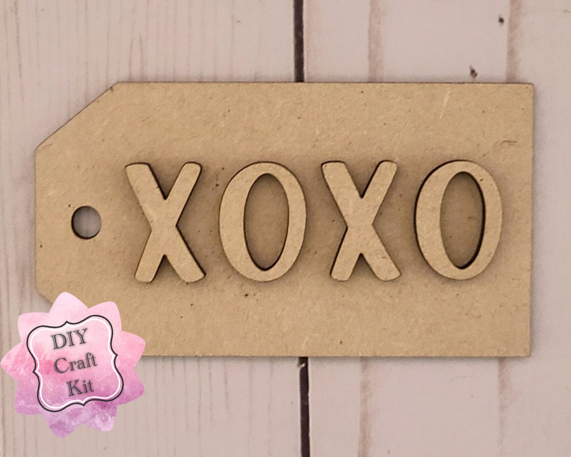 XOXO Tag Valentine Craft Kit Valentine Tier Tray Kit #2489 Multiple Sizes Available - Unfinished Wood Cutout Shapes