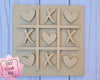 XOXO Tic Tac Toe Valentine DIY Paint kit #2497 - Multiple Sizes Available - Unfinished Wood Cutout Shapes