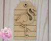 Flamingo Tag DIY Craft Kit #2543 Multiple Sizes Available - Unfinished Wood Cutout Shapes