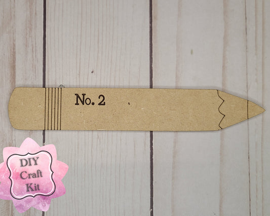 School Pencil Back to School kit DIY Craft Kit #2552 Multiple Sizes Available - Unfinished Wood Cutout Shapes