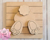 Bunny Butt Easter Kit Craft Night Crafty Craft Kit #2555 - Multiple Sizes Available - Unfinished Wood Cutout Shapes