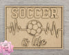 Soccer Life Sport Soccer Decor DIY Paint kit #2933 - Multiple Sizes Available - Unfinished Wood Cutout Shapes