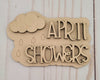 April Showers DIY Paint Party Kit Craft Kit for Adults #2609 - Multiple Sizes Available - Unfinished Wood Cutout Shapes