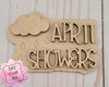 April Showers DIY Paint Party Kit Craft Kit for Adults #2609 - Multiple Sizes Available - Unfinished Wood Cutout Shapes