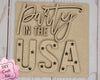 Party in the USA 4th of July Patriotic Decor Craft Kit Paint Party Kit #2642 - Multiple Sizes Available - Unfinished Wood Cutout Frames
