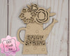 Enjoy Spring Watering Can Paint Kit DIY Craft Kit #2671 - Multiple Sizes Available - Unfinished Wood Cutout Shapes