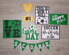 This is our Happy Place Soccer life Sport Soccer Decor DIY Paint kit #2934 - Multiple Sizes Available - Unfinished Wood Cutout Shapes