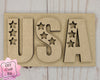 USA 4th of July Craft Kit Paint Kit Party Paint Kit #2733 - Multiple Sizes Available - Unfinished Wood Cutout Shapes