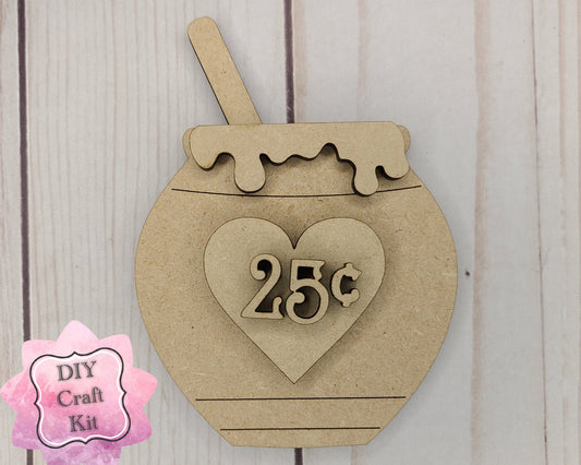 Honey Bowl Honey Bee DIY Craft Kit #2775 - Multiple Sizes Available - Unfinished Wood Cutout Shapes