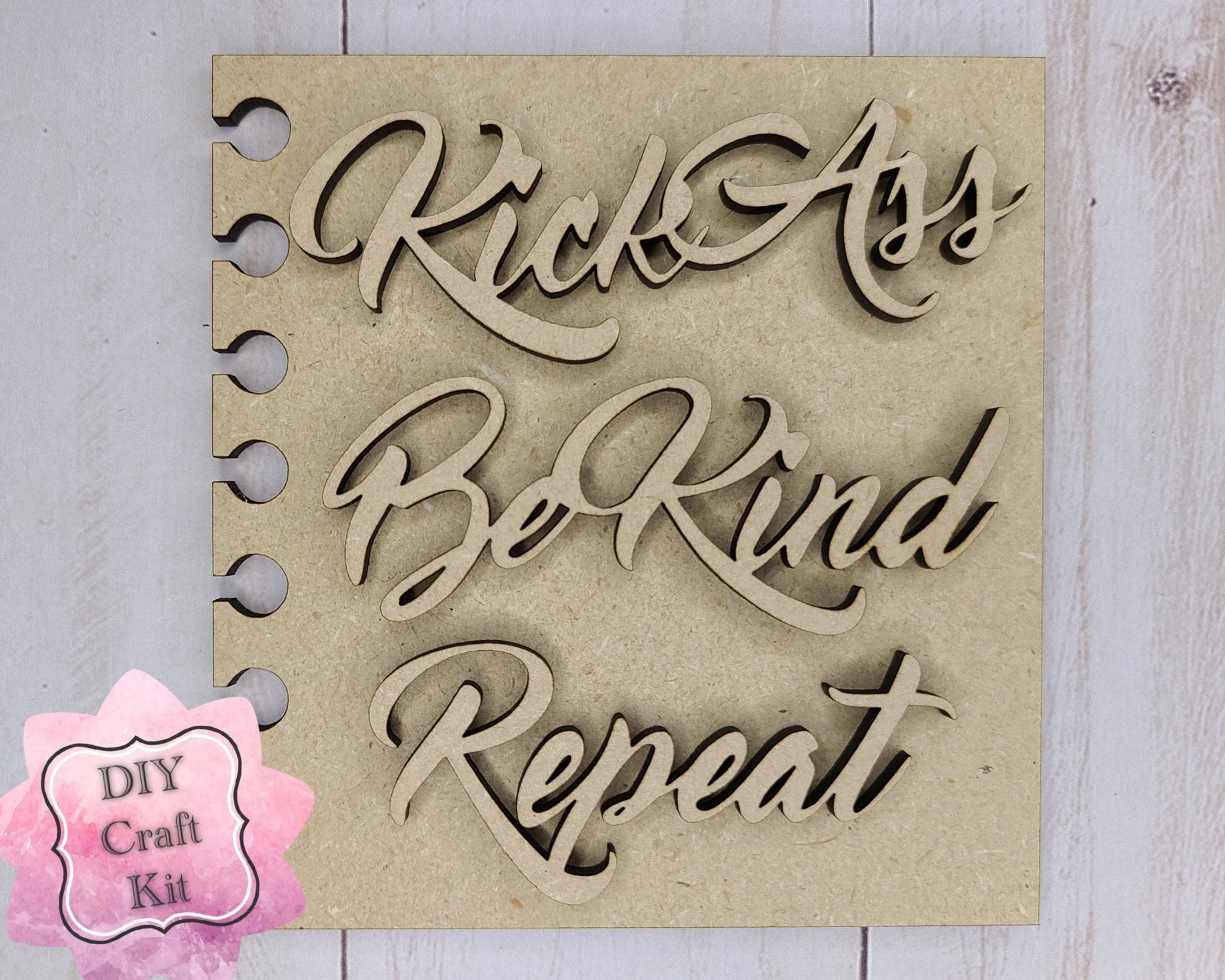 Kick Ass Mom Boss Mother's Day DIY Craft Kit #2779 - Multiple Sizes Available - Unfinished Wood Cutout Shapes