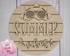 Summer Vibes Summer Porch Decor Craft Kit Paint Party Kit #2835 - Multiple Sizes Available - Unfinished Wood Cutout Frames