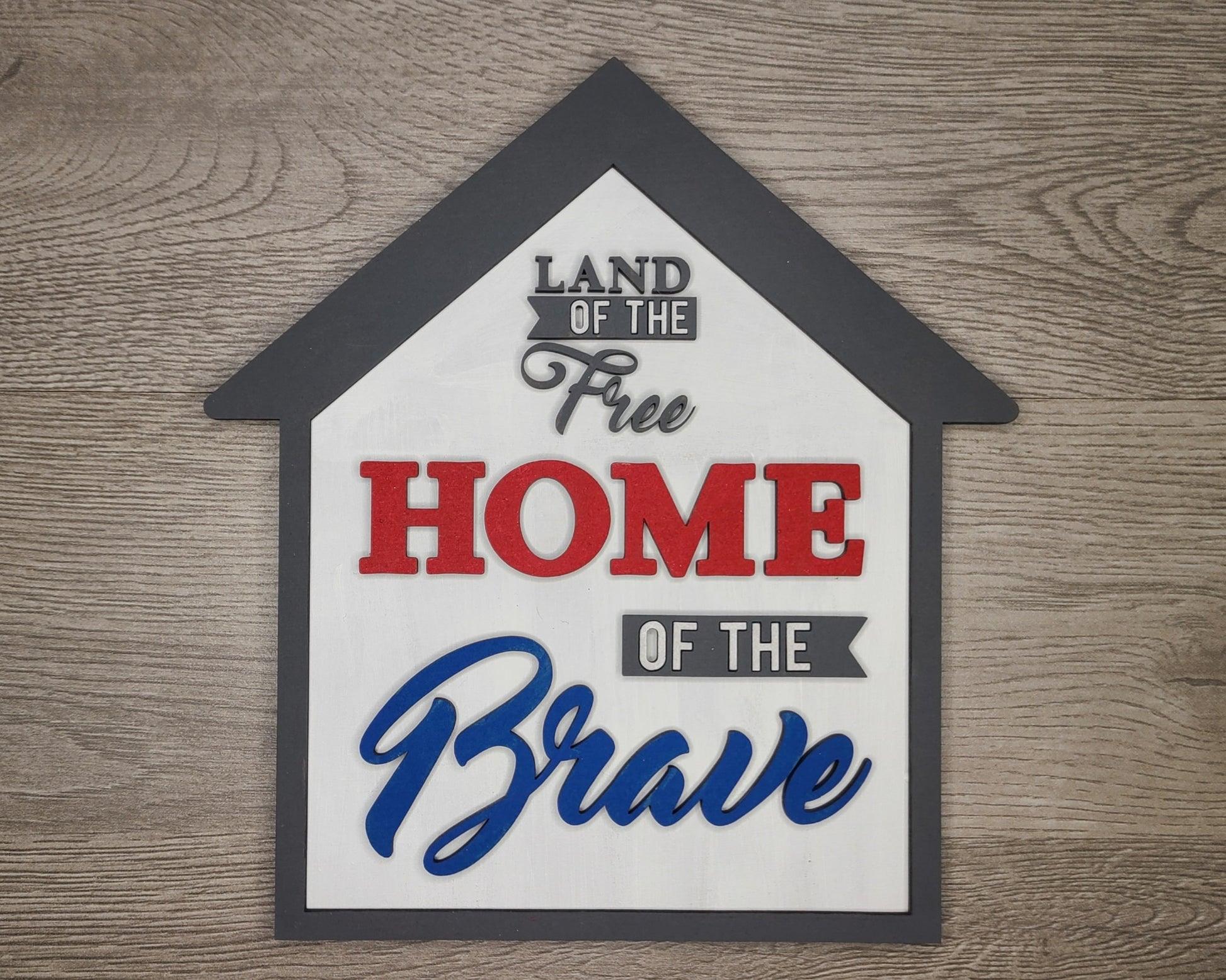 Home of the Brave 4th of July Independence Day Kit Paint Kit DIY Craft Kit #2817 - Multiple Sizes Available - Unfinished Wood Cutout Shapes