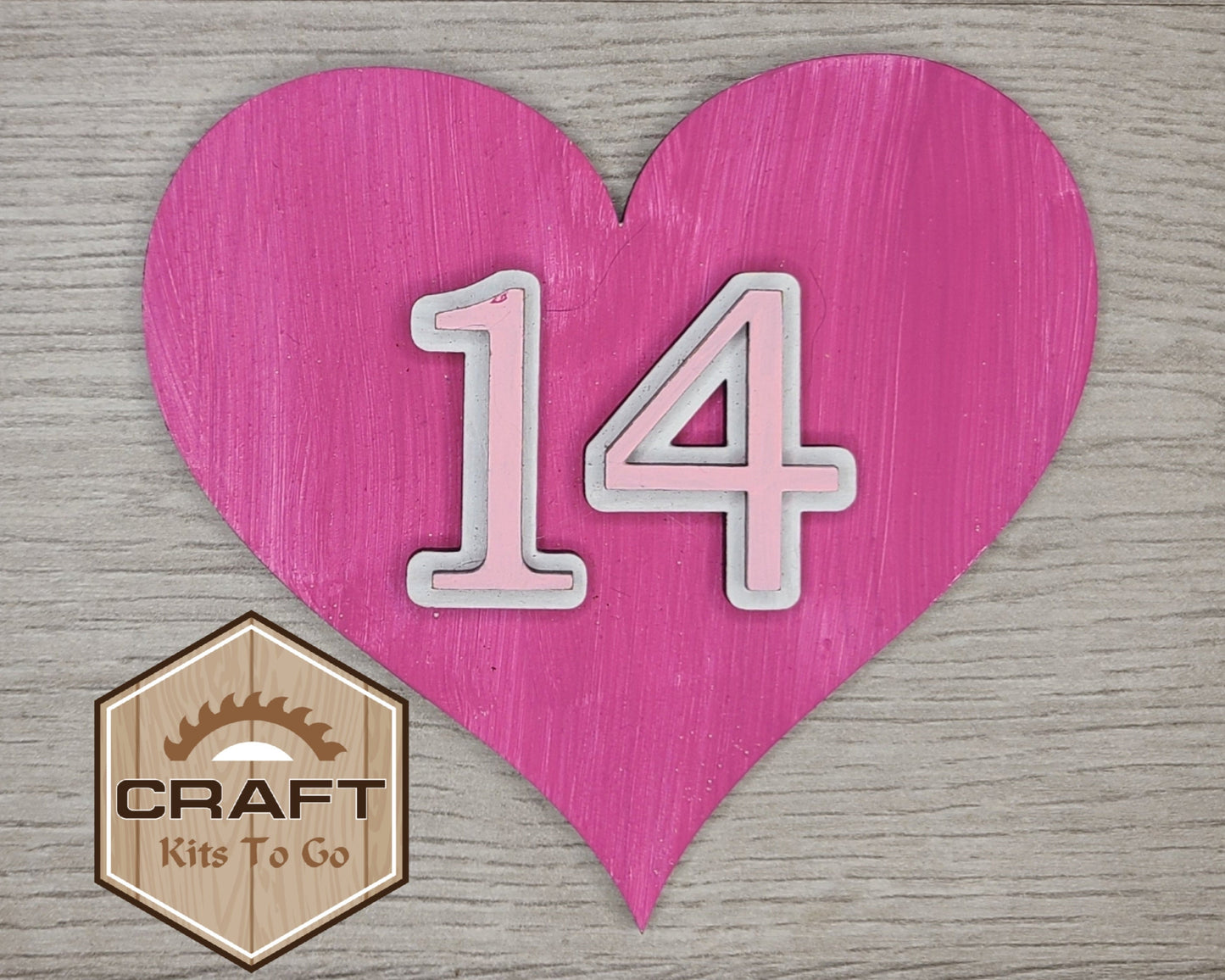 Heart 14 Valentine Craft Kit Valentine Tier Tray Kit #2490 Multiple Sizes Available - Unfinished Wood Cutout Shapes