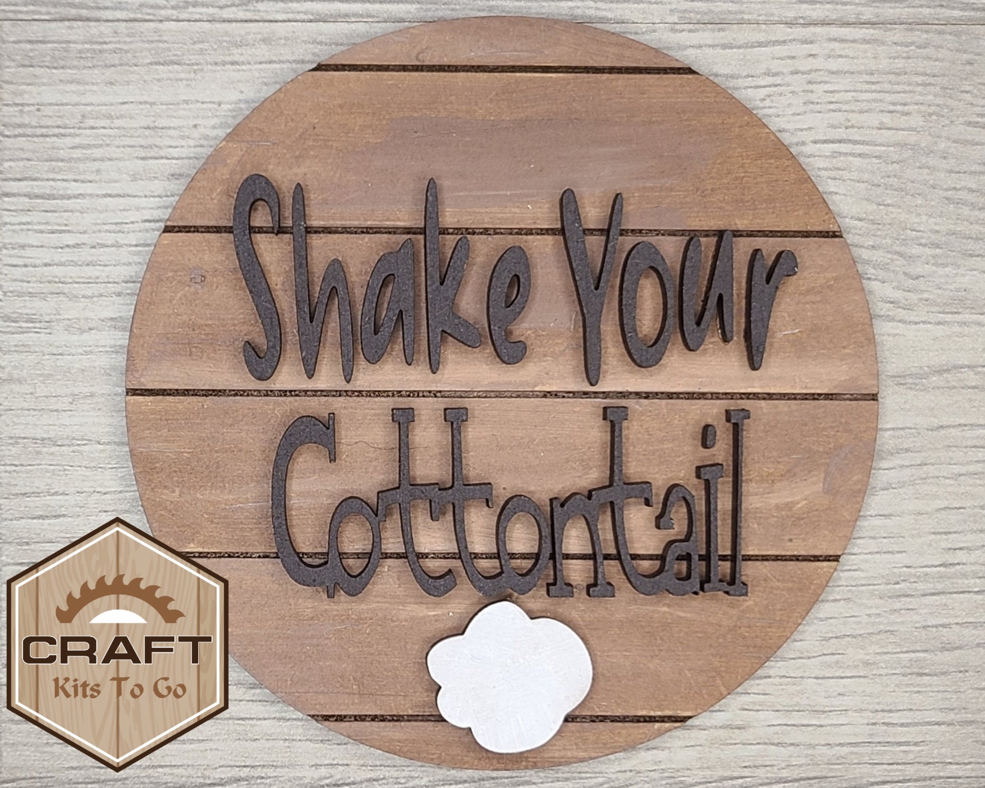 Shake Your Cotton Tail Easter Kit Craft Night Crafty Craft Kit #2557 - Multiple Sizes Available - Unfinished Wood Cutout Shapes