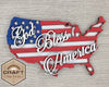 God Bless America 4th of July Craft Kit Paint Kit Party Paint Kit #2794 - Multiple Sizes Available - Unfinished Wood Cutout Shapes