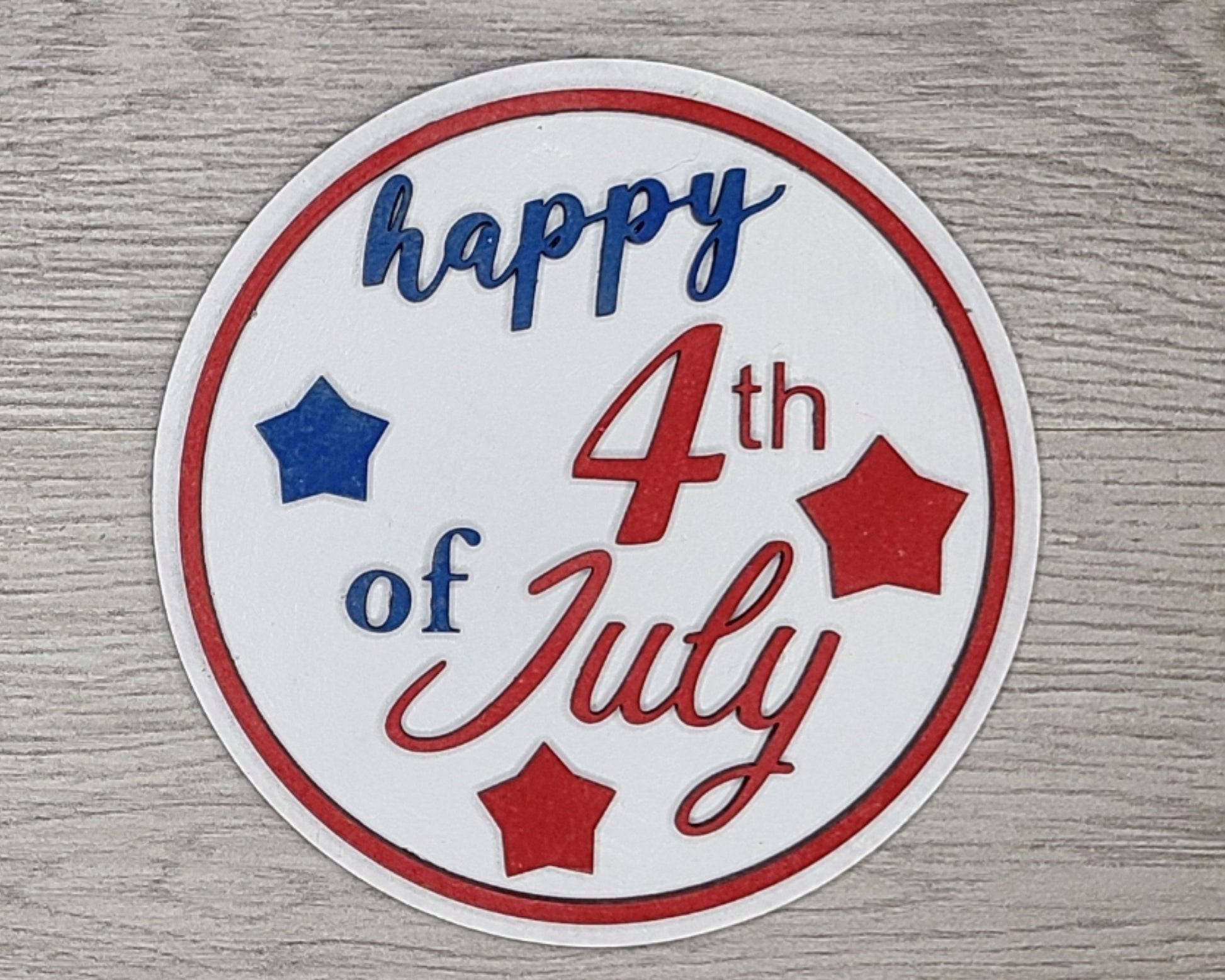 Happy 4th of July Craft Kit Paint Party Kit 4th of July #2257 - Multiple Sizes Available - Unfinished Wood Cutout Shapes