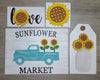 Sunflower Love DIY Paint kit #2273 - Multiple Sizes Available - Unfinished Wood Cutout Shapes