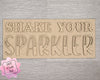 Shake your Sparkers 4th of July DIY Craft Kit #2945 - Multiple Sizes Available - Unfinished Wood Cutout Shapes
