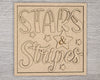 Stars & Stripes 4th of July DIY Craft Kit #2946 - Multiple Sizes Available - Unfinished Wood Cutout Shapes