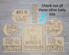 Baby Blocks Baby Shower DIY Craft Kit #2892 - Multiple Sizes Available - Unfinished Wood Cutout Shapes