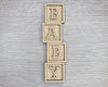 Baby Blocks Baby Shower DIY Craft Kit #2892 - Multiple Sizes Available - Unfinished Wood Cutout Shapes