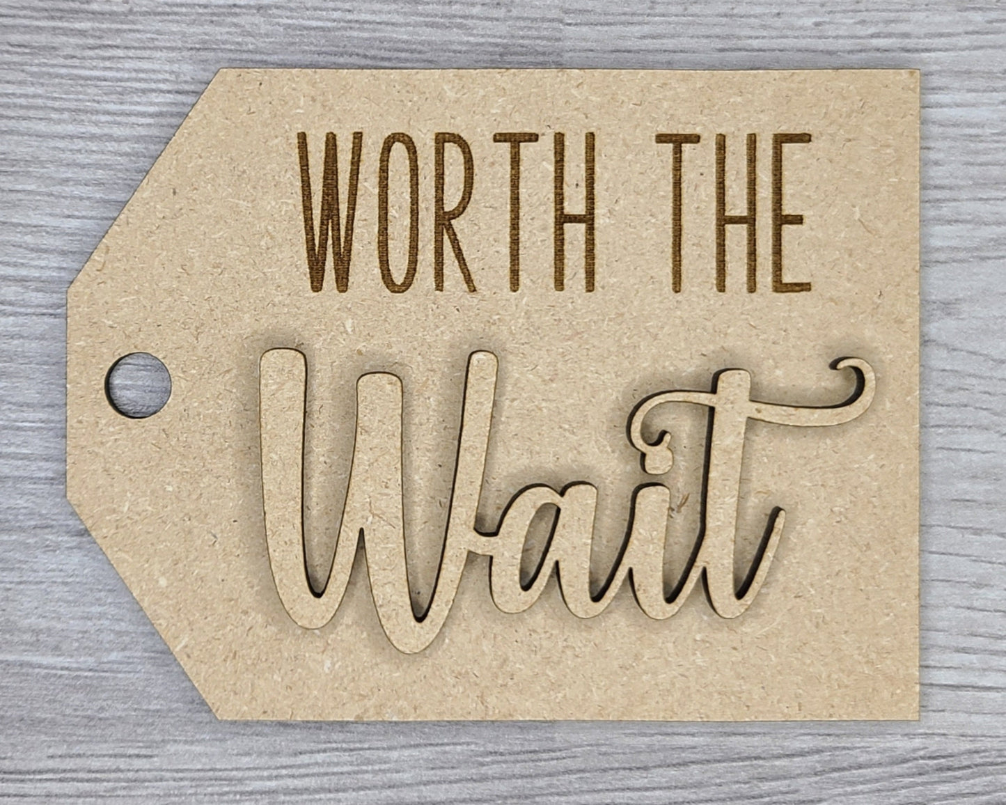 Worth the Wait Baby Shower DIY Craft Kit #2896 - Multiple Sizes Available - Unfinished Wood Cutout Shapes