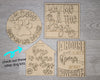 Home is where my Dog is Kit DIY Paint kit #3008 - Multiple Sizes Available - Unfinished Wood Cutout Shapes