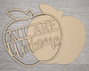 Welcome to our Classroom Interchangeable "All are Welcome" DIY Paint kit #2983 - Unfinished Wood shape cutouts