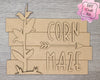 Corn Maze Fall DIY Halloween Craft Kit DIY Craft Kit #2867 - Multiple Sizes Available - Unfinished Wood Cutout Shapes