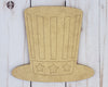 Sam Hat 4th of July Hat Independence Day Kit DIY Paint kit #2266 - Multiple Sizes Available - Unfinished Wood Cutout Shapes