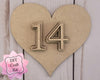 Heart 14 Valentine Craft Kit Valentine Tier Tray Kit #2490 Multiple Sizes Available - Unfinished Wood Cutout Shapes