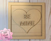 Be Mine Heart Valentine Craft Kit Valentine Tier Tray Kit #2491 Multiple Sizes Available - Unfinished Wood Cutout Shapes