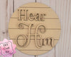 Hear Him Church Craft Religious LDS Mormon Craft Kit #2495 Multiple Sizes Available - Unfinished Wood Cutout Shapes