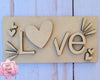 Love Valentine DIY Paint kit #2498 - Multiple Sizes Available - Unfinished Wood Cutout Shapes