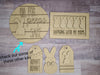 Bunny Tag Chevron DIY Easter Craft Kit #2537 - Multiple Sizes Available - Unfinished Wood Cutout Shapes