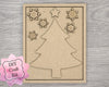 Christmas Tree Framed Christmas Decor DIY Paint kit #2889 - Multiple Sizes Available - Unfinished Wood Cutout Shapes