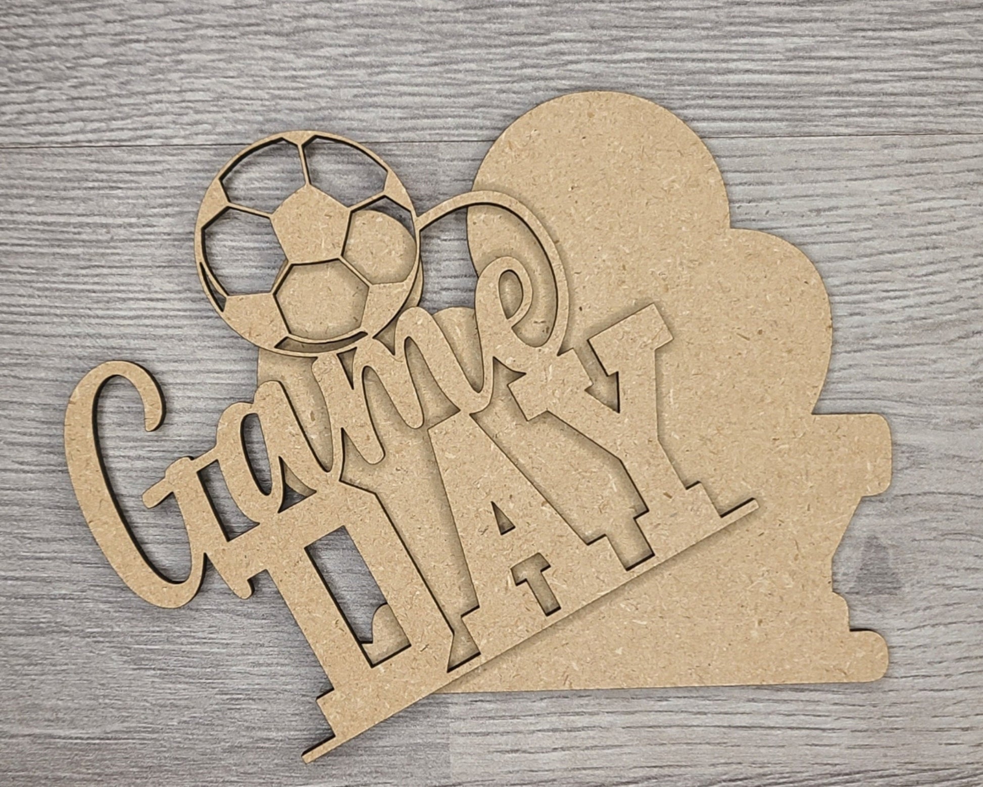 Game Day Soccer life Sport Soccer Decor DIY Paint kit #2935 - Multiple Sizes Available - Unfinished Wood Cutout Shapes