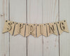 Spring Bunting Banner DIY Paint Kit Craft Kit #2608 - Multiple Sizes Available - Unfinished Wood Cutout Shapes