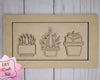 Succulents Craft DIY Paint Party Kit Craft Kit for Adults #2618 - Multiple Sizes Available - Unfinished Wood Cutout Shapes
