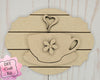 Tea Cup Tea Party Craft DIY Paint Party Kit Craft Kit for Adults #2627 - Multiple Sizes Available - Unfinished Wood Cutout Shapes