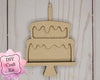 Birthday Cake Party Kit Birthday Decor Kit  DIY Paint kit #2662 - Multiple Sizes Available - Unfinished Wood Cutout Shapes