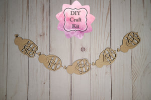 Bee Bunting Banner Honey Bee Comb Craft Kit for adults #2776 - Multiple Sizes Available - Unfinished Wood Cutout Shapes
