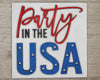 Party in the USA 4th of July Patriotic Decor Craft Kit Paint Party Kit #2642 - Multiple Sizes Available - Unfinished Wood Cutout Frames