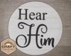 Hear Him Church Craft Religious LDS Mormon Craft Kit #2495 Multiple Sizes Available - Unfinished Wood Cutout Shapes