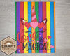 Love is Magical Unicorn Craft Kit #2514 Multiple Sizes Available - Unfinished Wood Cutout Shapes