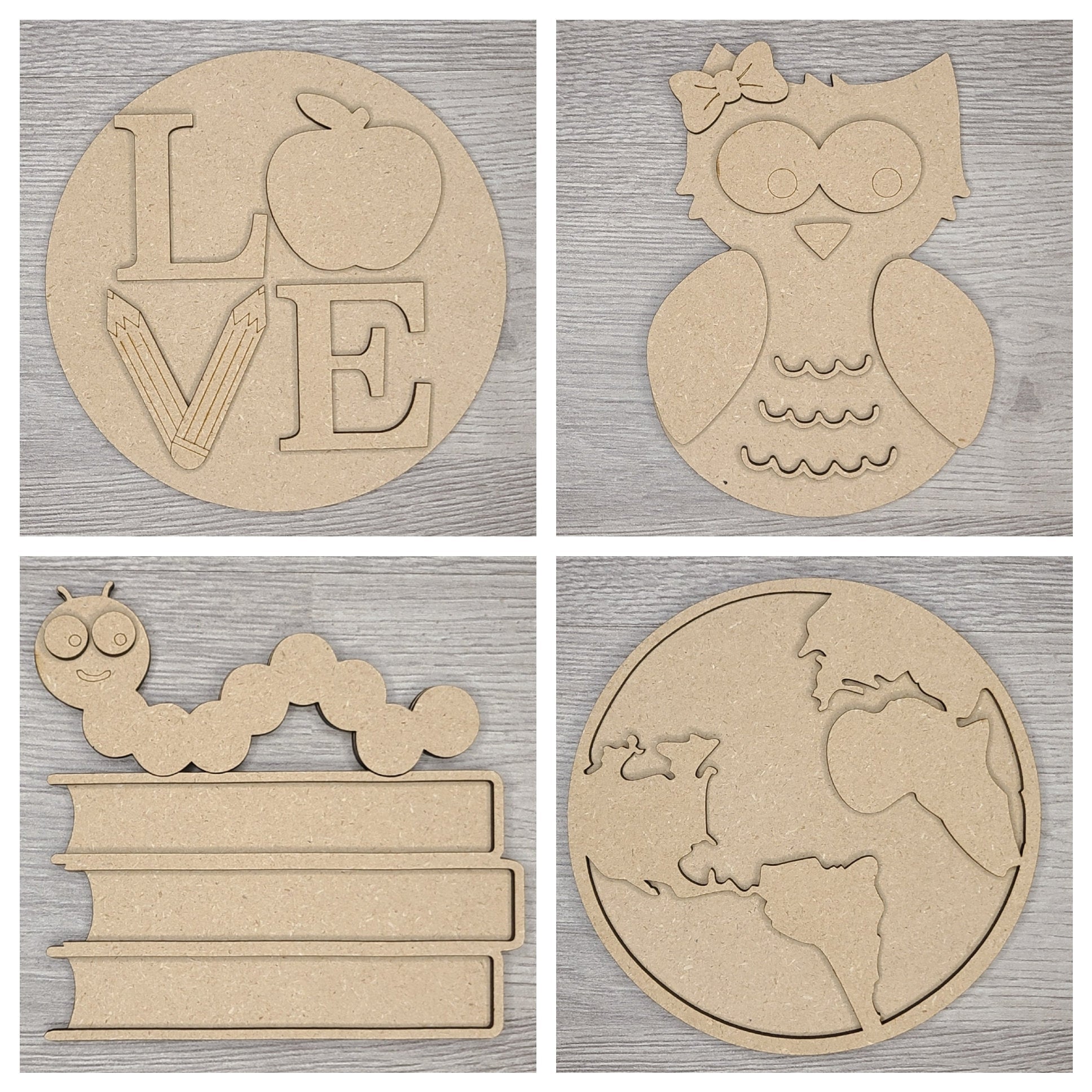 Welcome to our Classroom Interchangeable Round DIY Paint kit #2983 - Unfinished Wood shape cutouts