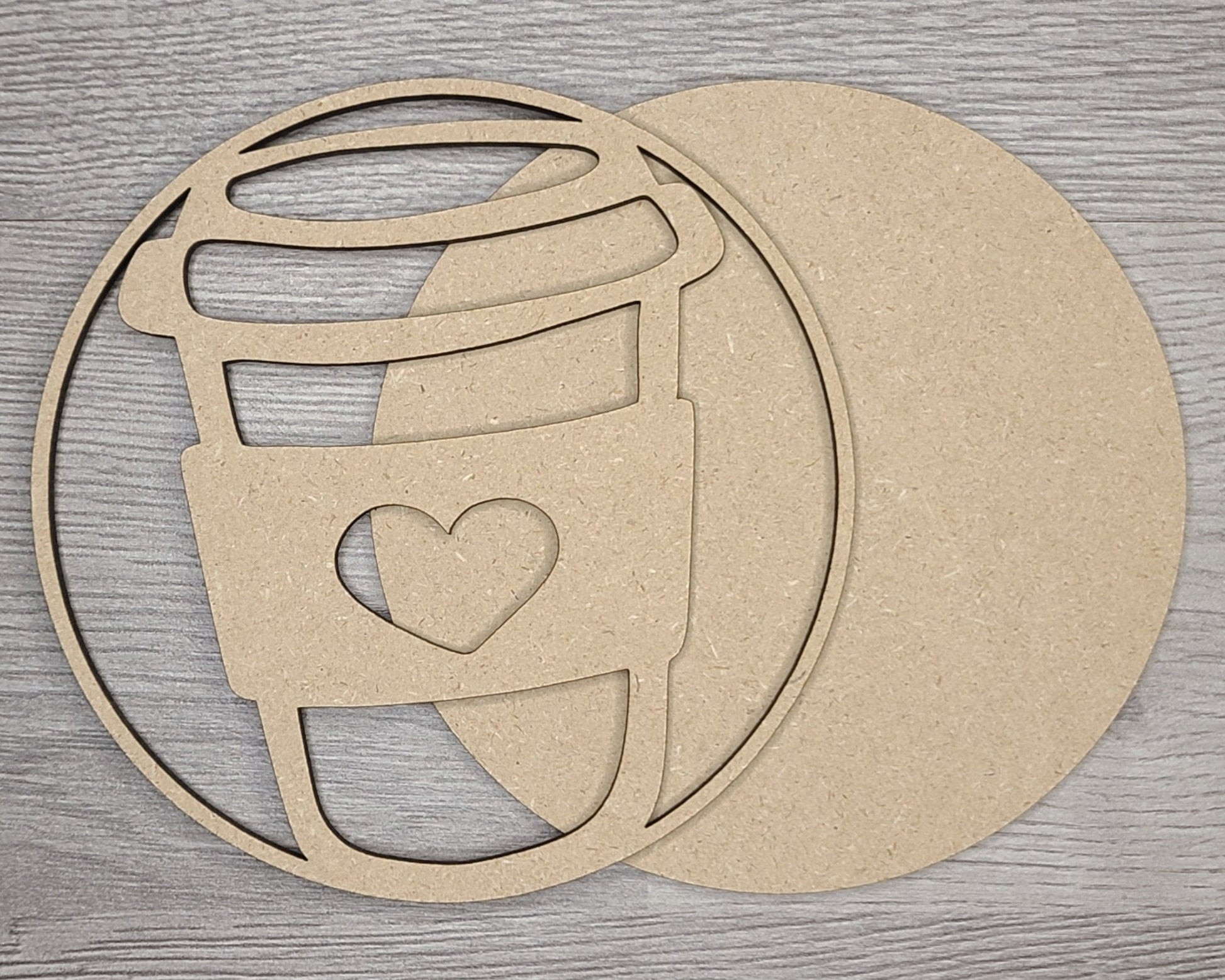Welcome to our Classroom Interchangeable "Coffee" DIY Paint kit #2983 - Unfinished Wood shape cutouts