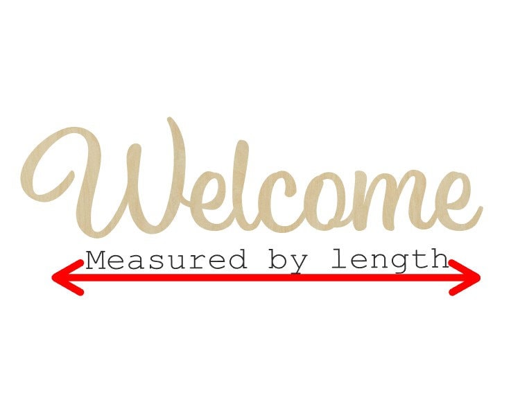 Welcome word cutout word cutouts blanks DIY paint #3120 - Multiple Sizes Available - Unfinished Cutout Shapes