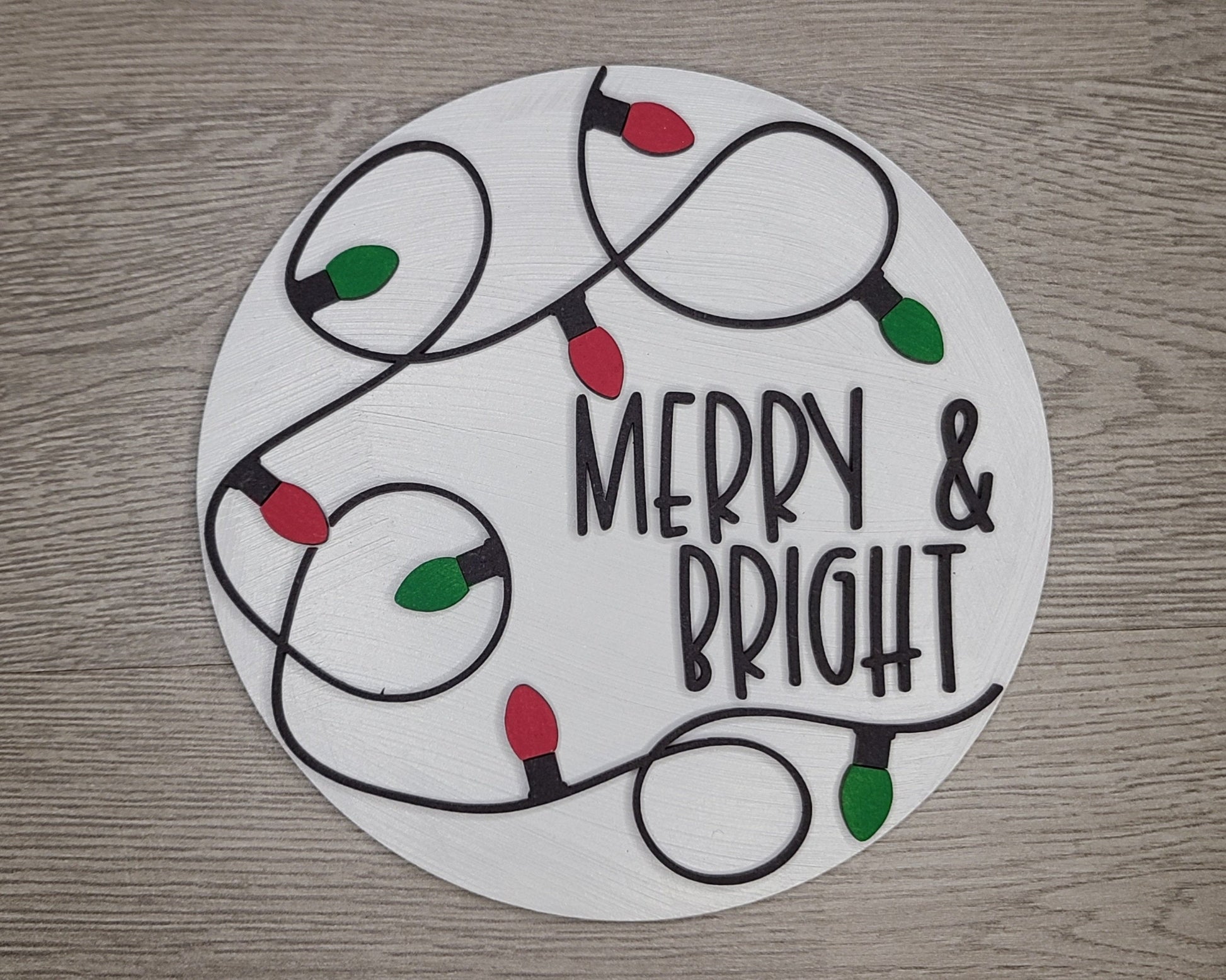 Merry & Bright Christmas Decor DIY Paint kit #3079 - Multiple Sizes Available - Unfinished Wood Cutout Shapes