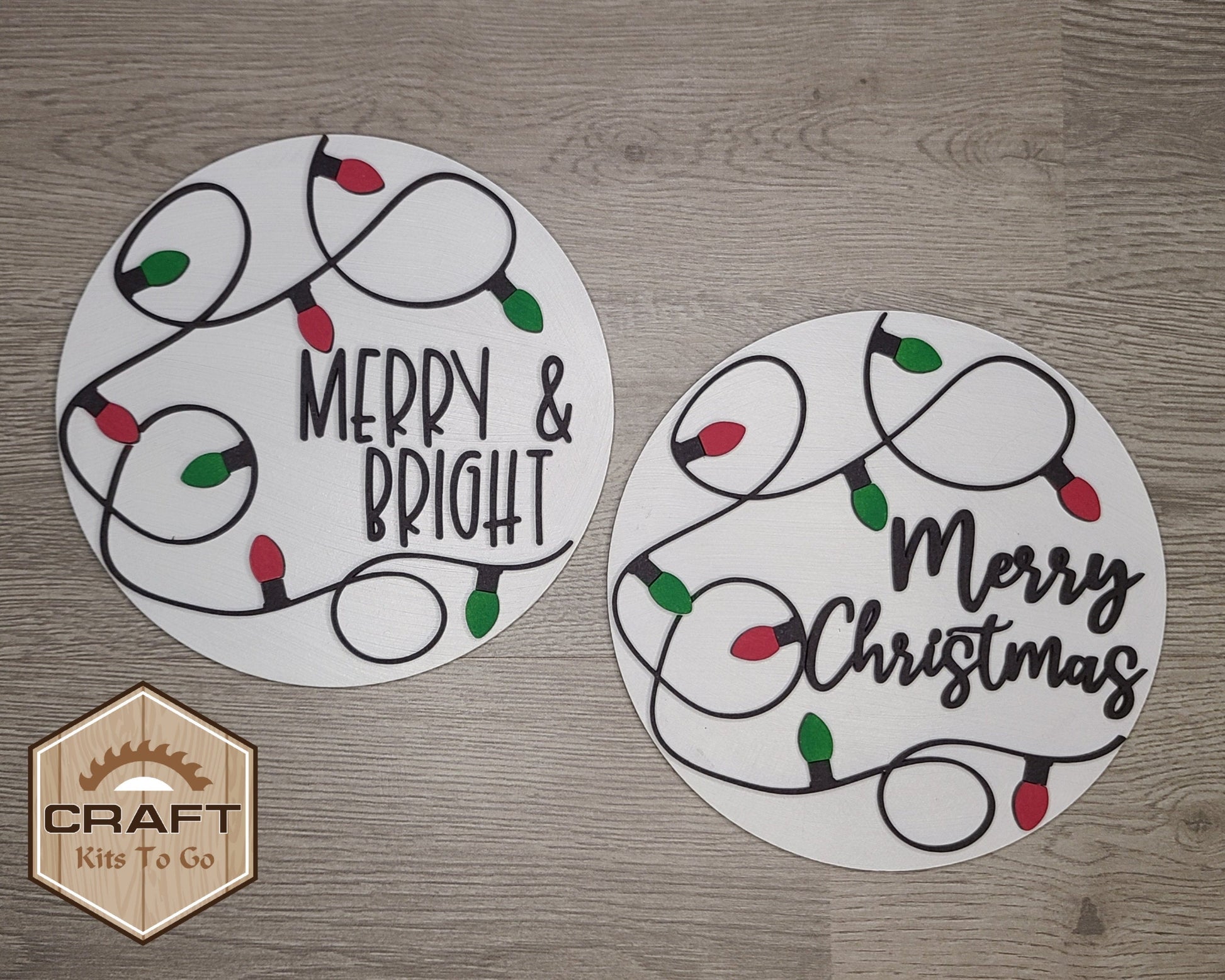 Merry Christmas Decor DIY Paint kit #3080 - Multiple Sizes Available - Unfinished Wood Cutout Shapes